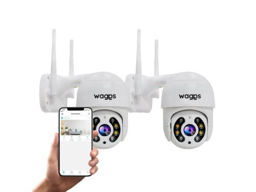 Pack de Cámaras de Seguridad Domo Exterior Conexión WiFi Waggs