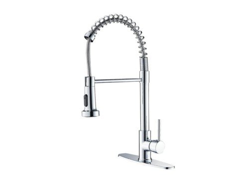 Grifería Monocomando Cromada de Cocina Extensible Con Flexible Waggs