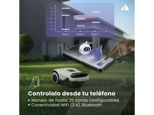 Robot cortacesped inalámbrico Anthbot Genie 600 con IA hasta 900m2