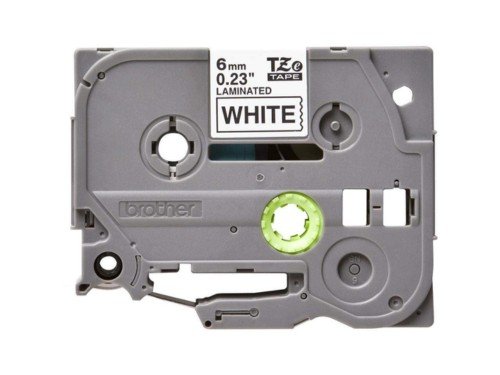 Cinta TZE-211 6mm. Original Para Rotuladora Brother negro sobre blanco