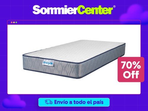 Colchón 1 Plaza Resorte Meyer Luz (080x190)