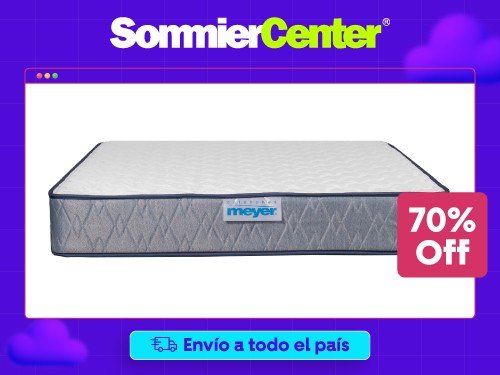 Colchón 2 Plazas Resorte Meyer Luz (140x190)