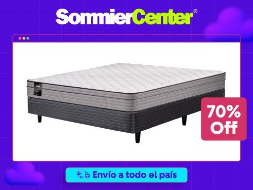 Sommier 2 Plazas Resorte Bonnell Sealy Linen (140x190)
