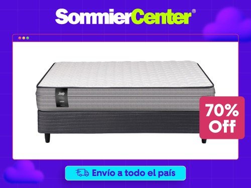 Sommier 2 Plazas Resorte Bonnell Sealy Linen (140x190)