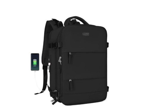 Mochila Carry On de Viaje 25L Impermeable Con Compartimentos USB Waggs