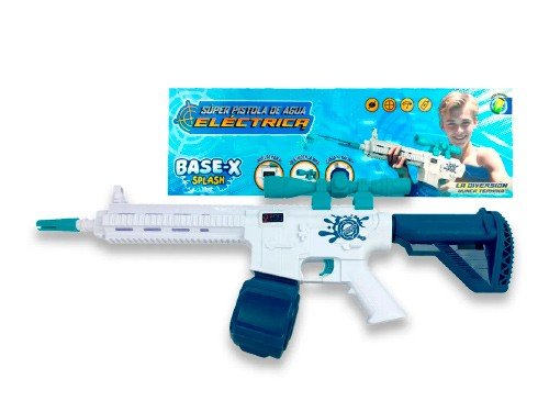 Super Pistola de Agua Eléctrica Base-X Splash Automática con Mira