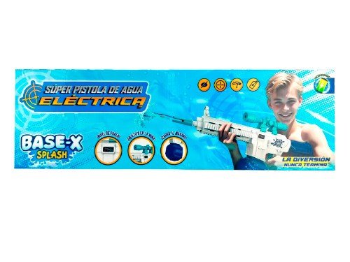 Super Pistola de Agua Eléctrica Base-X Splash Automática con Mira