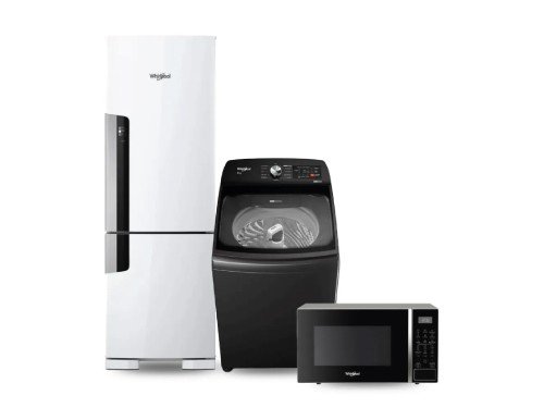 Whirlpool Heladera 397 Lts + Lavarropas 9kg + Microondas con grill