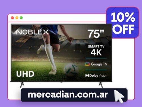Smart Google Tv 75" Noblex DV75X8580 UHD 4K