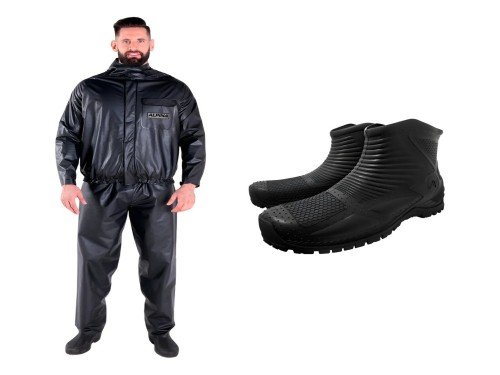 Traje Equipo De Lluvia Impermeable Hombre + Botas Alpina