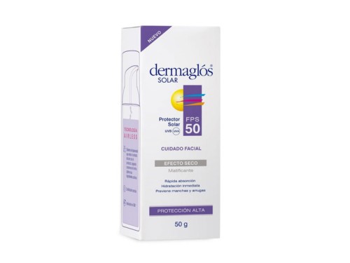 Protector Solar Facial Fps 50 Efecto Seco Matificante x 50 g Dermaglós