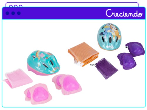 Set de Protección Infantil Casco + Coderas + Rodilleras