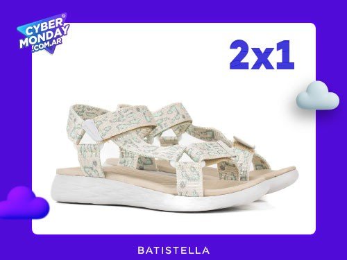 Sandalias de mujer en tela combinada