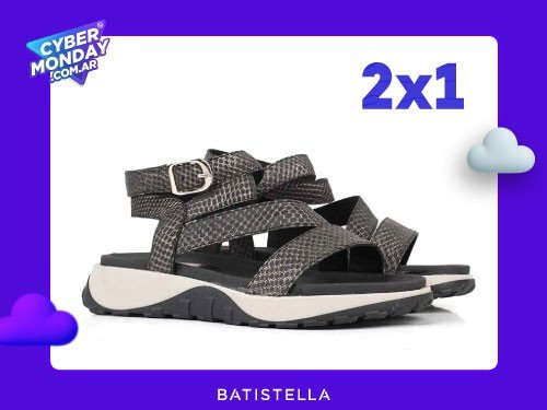 Sandalias bajas tira cruzada en cuero