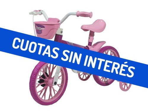 Bicicleta Infantil GTS R12 con Cantimplora Rosa