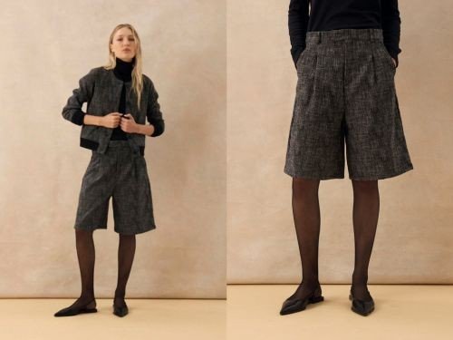 BERMUDA LUNA MUJER SASTRERO CON LUREX PRUSSIA