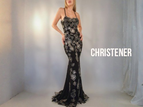 Vestido largo fiesta negro | 50% off + 3 cuotas | CHRISTENER