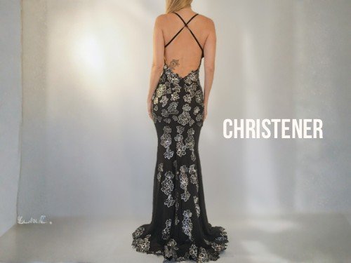 Vestido largo fiesta negro | 50% off + 3 cuotas | CHRISTENER