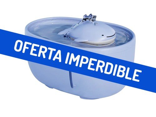 Bebedero Automático con Filtro Smart-tek Ballenita para Mascotas 2L