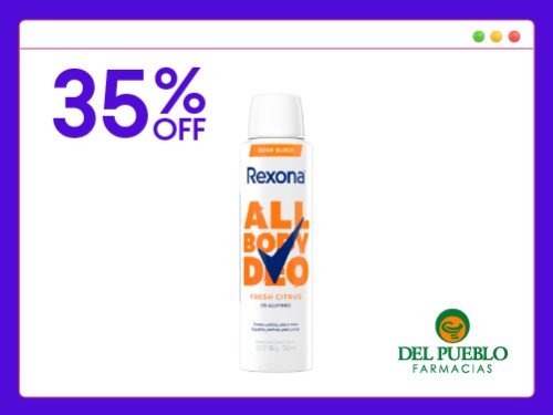 Desodorante en Aerosol Rexona All Body Deo Fresh Citrus x 150 ml