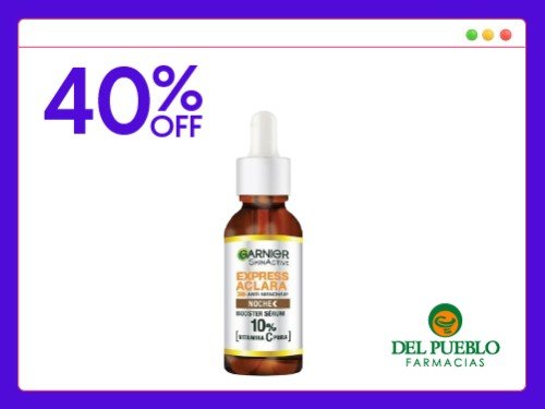 Serum Garnier Express Aclara Booster con 10% de Vitamina C x 30 ml