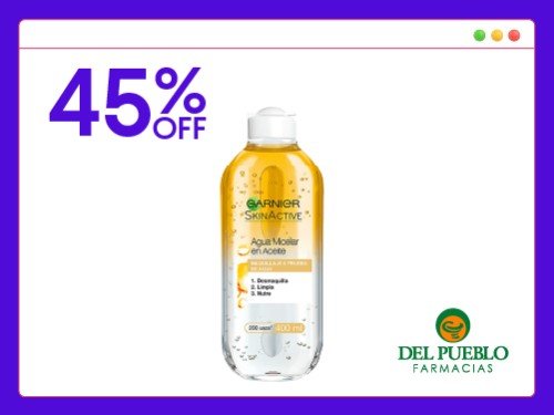 Agua Micelar Garnier Bifásica x 400 ml