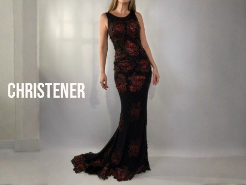 Vestido largo fiesta negro | 50% off + 3 cuotas | CHRISTENER
