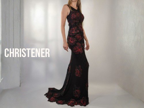 Vestido largo fiesta negro | 50% off + 3 cuotas | CHRISTENER