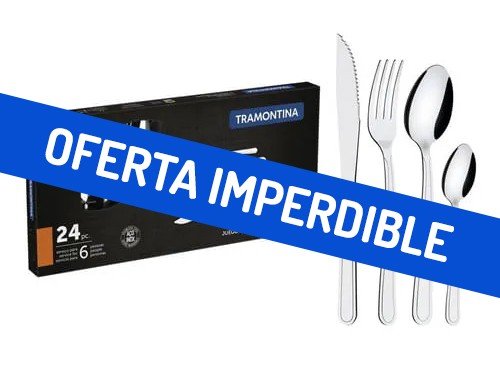 Juego Set de Cubiertos Buzios Tramontina Acero Inoxidable 24 piezas