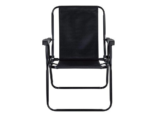Silla Mor 002059 Plegable Alta Caño Acero Negro