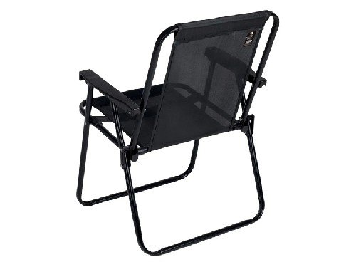 Silla Mor 002059 Plegable Alta Caño Acero Negro