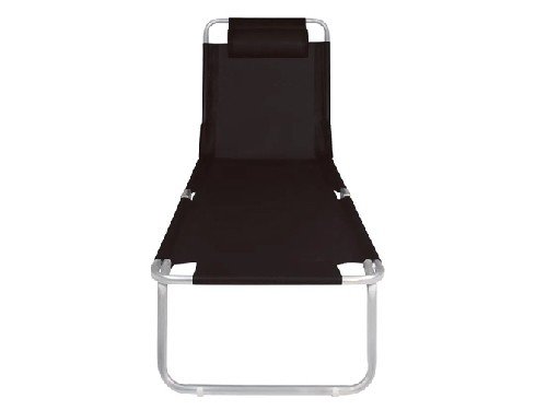 Sillon de Playa Mor 002705 Reclinable Negro Caño Aluminio