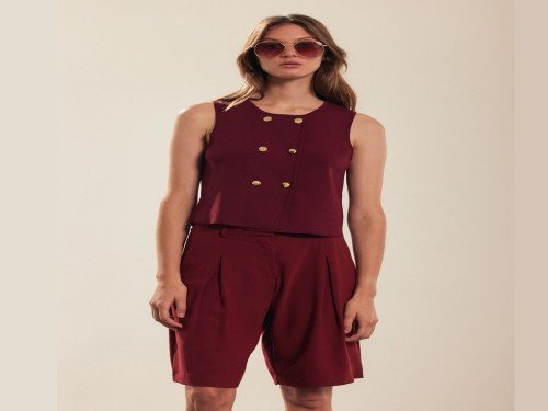 CHALECO CRUZADO KNITTED MANILA