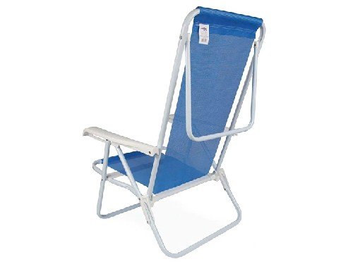 Reposera Mor 002255 Plegable 8 Posiciones Azul Caño Acero