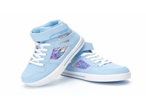 Zapatilla botita con abrojo y cordon Flip lavanda niñas nenas Atomik