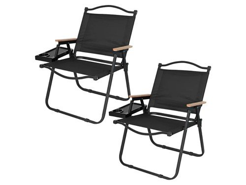 Kit X2 Sillas Plegables Camping Portavaso Alpina Lounge Pro