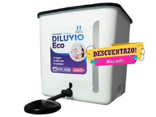 Calefón Eléctrico 1100w PVC Diluvio
