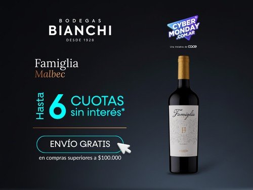 Vino Tinto Famiglia Bianchi Malbec