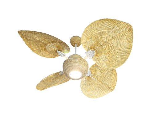 Ventilador de techo rattan con luz WINDLUX® modelo Bambú