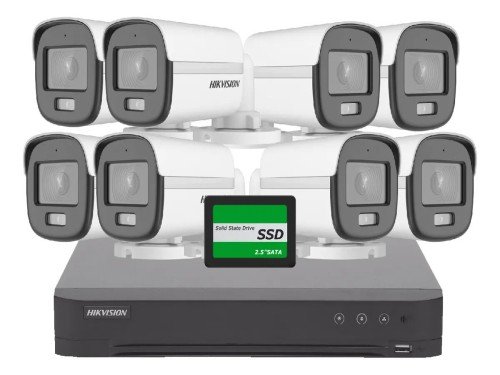 Kit Seguridad Dvr 8 Canales + 8 Camaras Colorvu + Disco 480