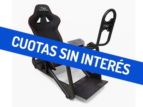 Simulador de Carreras Tecno4U con Butaca Profesional Negra
