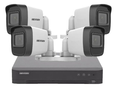 Kit de Seguridad Hikvision DVR 4 Canales Full HD + 4 Bullet