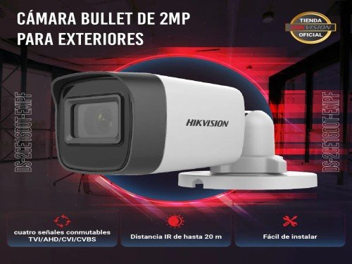 Kit de Seguridad Hikvision DVR 4 Canales Full HD + 4 Bullet