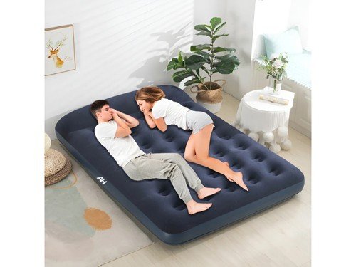 Colchon Inflable 2 Plazas Almohada Camping Alpina 191x137x25