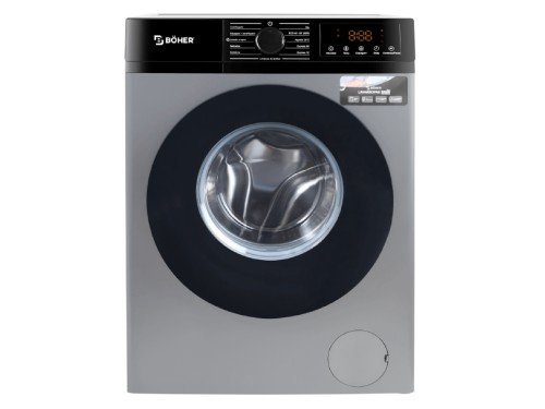 Lavarropas BÖHER WMCFSL Inverter 6 Kilos Carga Frontal Slim Silver