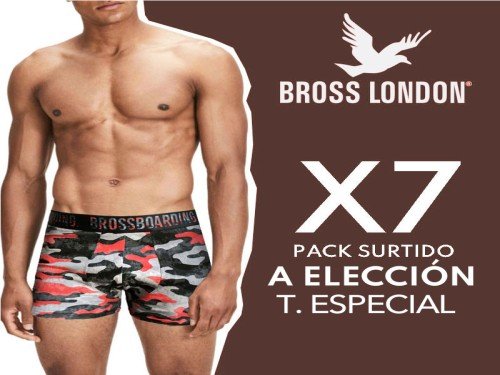 Pack X7 Bóxer Bross Estampado Talles Especiales