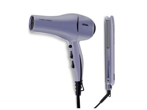 Kit Secador 1800W + Planchita Cerámica 230°C Atma Color Lila