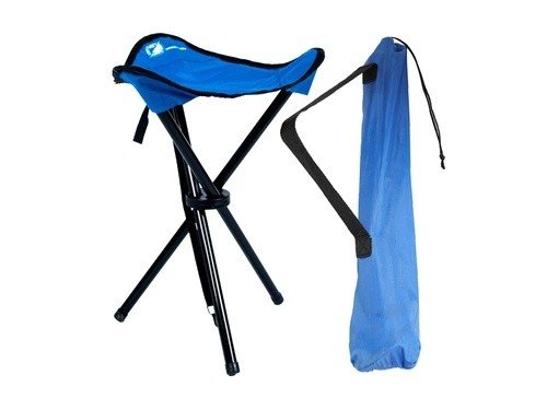 Banquito Taburete Plegable de Camping 3 Patas Reforzado Azul