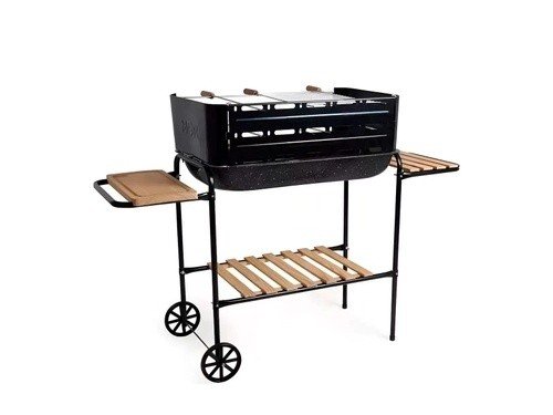 Parrilla a Carbón Mor Rodeio Móvil con Ruedas y Bandeja Lateral