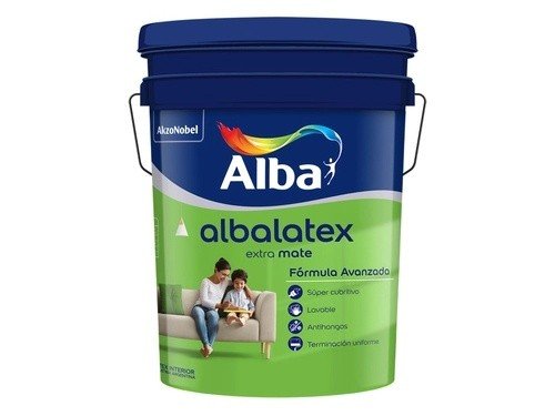 Latex Interior Albalatex Extra Mate Blanco 20 Lts Alba